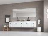 96 x 36 Inch LED Bathroom Mirror with Front and Backlight, Wall Mounted Vanity Mirror, Anti-Fog, W2287P281174