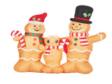 6.3FT Lighted Christmas Inflatable Decoration, Inflatable Gingerbread Man Family, Funny Blow Up Yard 50662914