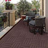 Plastic Interlocking Deck Tiles, 11.8"x11.8", Patio Flooring Outdoor Waterproof All 16456452