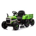 ZUN Ride on Tractor with Trailer,24V Battery Powered Electric Tractor Toy, 200w*2motor W1578P193903