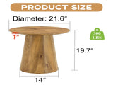 Natural Wood Grain MDF Round Coffee Table - 21.6" Diameter, 19.7" Height.Natural Wood Grain Texture W2920P232763