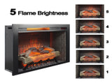 28inch Infrared Electric Fireplace Insert, Touch Panel Home Decor Heater, With Cracking Sound 73813712
