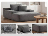 Morpheus Oversized Compressed Single Sofa,Grey T6052P587195