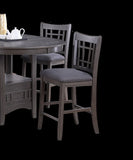 ZUN Set of 2pc High Chairs Dining Room Furniture Gray Solid wood Counter Height Chairs Upholstered B011P182981