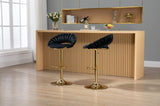 ZUN COOLMORE Swivel Bar Stools Set of 2 Adjustable Counter Height Chairs with Footrest for Kitchen, W153981425