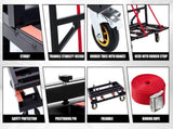 Folding Drywall Dolly with 4X6" Casters, 2000 LBS Load Capacity, Expandable Deck and Back Frame, W2019P481341