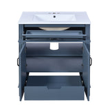 30'' Bathroom Vanity with Ceramic Sink,Solid Wood Frame Bathroom Storage Cabinet with Soft Closing N710P252113C