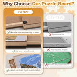 2000 Piece Rotating Wooden Jigsaw Board - 41x29 Inch, Rotating Table With Cover,Portable 28205136