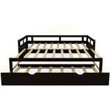 Extending Daybed with Trundle, Wooden Daybed with Trundle, Espresso WF194887AAP