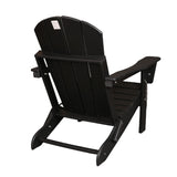 ZUN Folding Adirondack Chair, Relaxing Stackable Arm Rest Ergonomic HDPE All-Weather Adirondack Chair W2103P179858