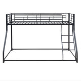 Metal Floor Bunk Bed, Twin XL over Queen, Black MF309470AAB
