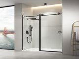 60" W x 76" H Sliding Frameless Shower Door in Matte Black with Clear Glass W2287P342057