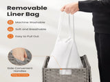 Laundry Hamper, No Installation Required, with Removable Liner, 90 Liter Hand-Woven Synthetic Rattan 80131302