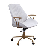 ZUN Vintage White Office Chair with Swivel B062P215466