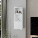 ZUN Pima Wall Cabinet in Melamine With One Door, White B128P237130