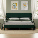 ZUN King Bed Frame with Headboard,Sturdy Platform Bed with Wooden Slats Support,No Box Spring,Mattress 43515028