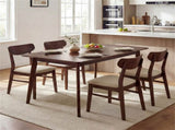 47" Walnut Dining Table for 4-6 People, Rubber Wood Legs Kitchen Table with Smooth Veneered Top 91408518