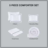 Full/Queen 100% Cotton Sateen Embroidered Comforter Set B035129281