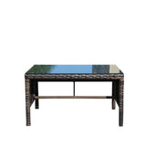 Outdoor patio Furniture 1 Coffee Table with clear tempered glass W20966895