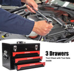 ZUN 3 Drawers Tool Box with Tool Set 82679467