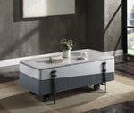 ZUN Grey and White High Gloss Coffee Table with Lift Top B062P209130