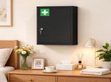 16" x 21" Lockable Medicine Cabinet, 3-Tier Wall Box with 2 Keys & Adjustable Shelves for Bathroom 02697117