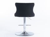 Furniture,Swivel Velvet Barstools Adjusatble Seat Height from 25-33 Inch, Modern Upholstered Chrome 79004404