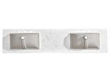 72"x 22" bathroom stone vanity top engineered color undermount ceramic sink and 3 faucet hole W1059P232320
