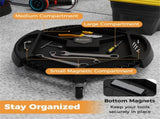 Rolling Garage Tool Caddy with 4 Storage Compartments & Magnetic Holders, 360&deg Swivel Wheels 02209385