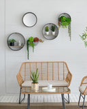 Farmhouse Round Metal Wall Planter, 5 Piece W2078P156359