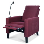 ZUN Recliner Chairs for Adults, Adjustable Recliner Sofa with Mobile Phone Holder & Cup Holder, Modern W680136981