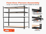 Storage Shelves, 5-Tier Adjustable, 2000 lbs Capacity, Heavy Duty Garage Storage Shelving Unit, T3342P619597
