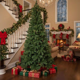 6FT Christmas Tree with 500 PVC Tips Green Artificial Plant Hinged Structure Metal Stand Holiday 41212508