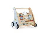 Multi-Functional Baby Activity Walker, Anti-O-Leg Design Wooden Walker with Storage for Toddlers 82574358