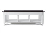 39.78 Inch Lift Top Coffee Table, Rectangle Lift Tabletop, Melamine Coated MDF, Hidden Storage & 3 88521535