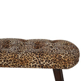 Leopard Print Deep Button Bench B182P166529