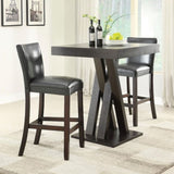 Cappuccino and Black Bar Height Stool B062P153484