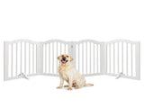 27.6" Height Tall Freestanding Pet Gate, 4 Panels Foldable Dog Gate, Solid Wood Folding Safety Fence W808P255672