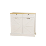 ZUN Kitchen Trash Can Storage Cabinet with 2 Drawers & 1 Tilt Out Trash Cabinet & 1 door with storage W282P190996