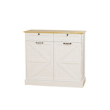 ZUN Kitchen Trash Can Storage Cabinet with 2 Drawers & 1 Tilt Out Trash Cabinet & 1 door with storage W282P190996