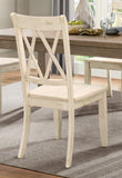 Casual White Finish Side Chairs Set of 2 Pine Veneer Transitional Double-X Back Design Dining Room B01143553