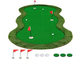 10x5ft Golf Putting Mat - 3 Real-Sized HolesFlags, High-Density PPPE Turf, Indoor/Outdoor 19830829