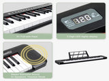 GEP-109 61 Key Lighting Keyboard with Piano Stand, Piano Bench, Built In 10694817