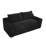 Loveseat Sofa with Memory Foam & Steel Frame - No Assembly, Convertible 2-in-1 Design, Corduroy W3561P324174