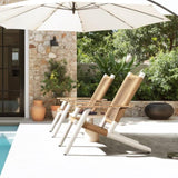 Atlas Adirondack Outdoor Lounge Chair Light Beige Gray Aluminum B2719P320846