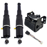 Pair Rear Air Suspension Shocks Compressor Pump for Cadillac Escalade Chevrolet Avalanche Suburban 01071748