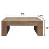 ZUN Natural Wood Living Room Table Versatile Tea Table ,Rustic Wood Coffee Table W2729P199001