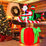 6 Feet Christmas Inflatables Airplane with Built-In Blower 15326109
