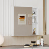 ZUN A white MDF material mirror cabinet, bathroom mirror, and a separate wall mounted bathroom mirror W1151135030