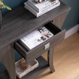 ZUN Modern Console Table with One Drawer and One Shelf - Grey B107131401